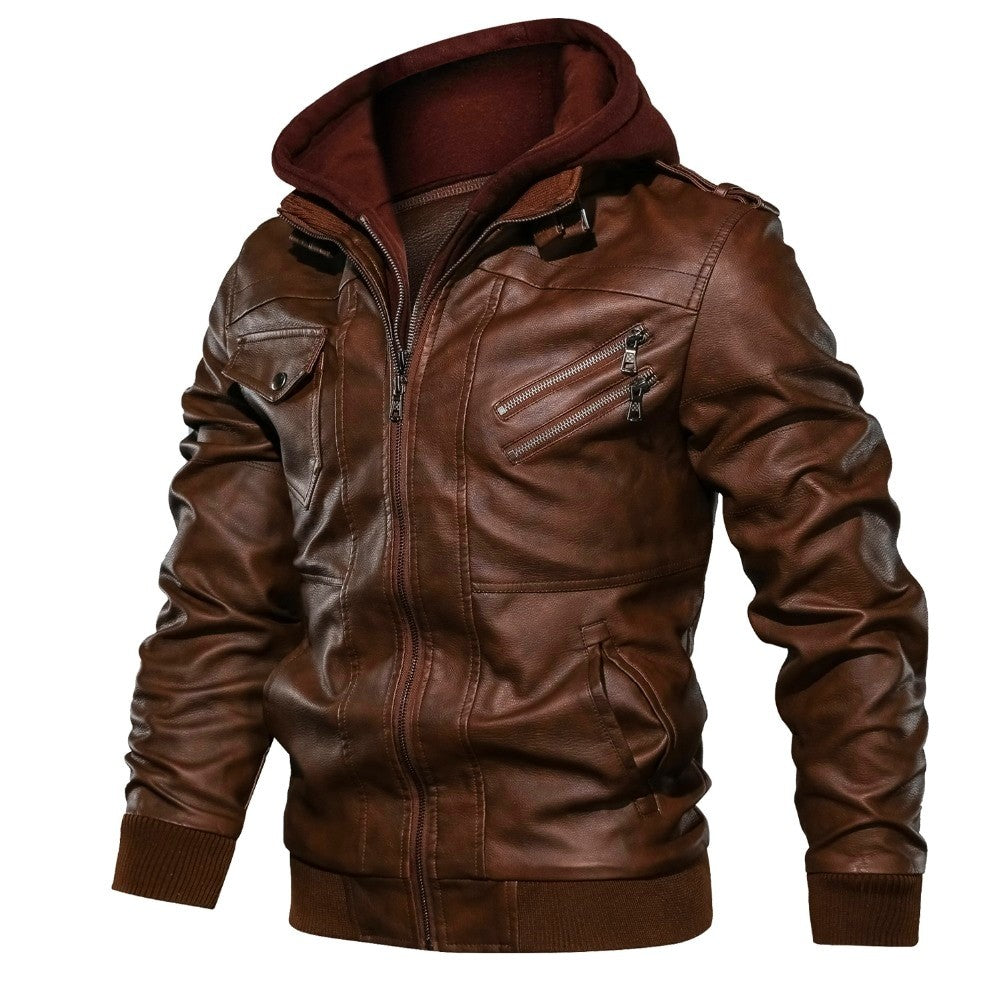 Creed Wear Men's Decatur Leather Jacket - Brown / 3XL